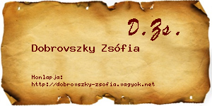 Dobrovszky Zsófia névjegykártya